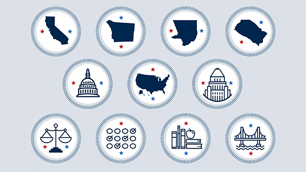 Election-related icons. Select to go to the Los Angeles Times' live results landing page for the 2024 general election.
